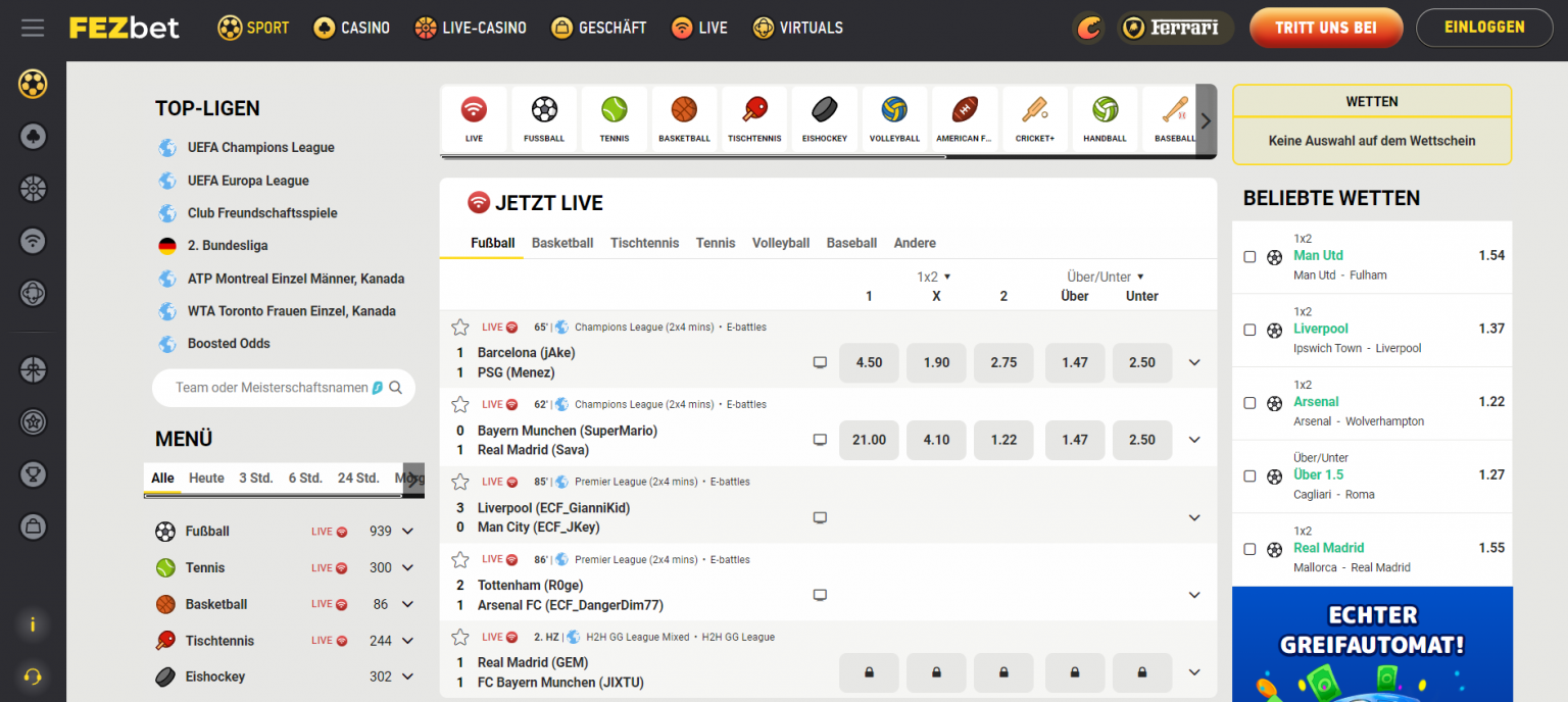 FEZbet 2025: Online Casino & Sportwetten - Jetzt FEZbet Login!