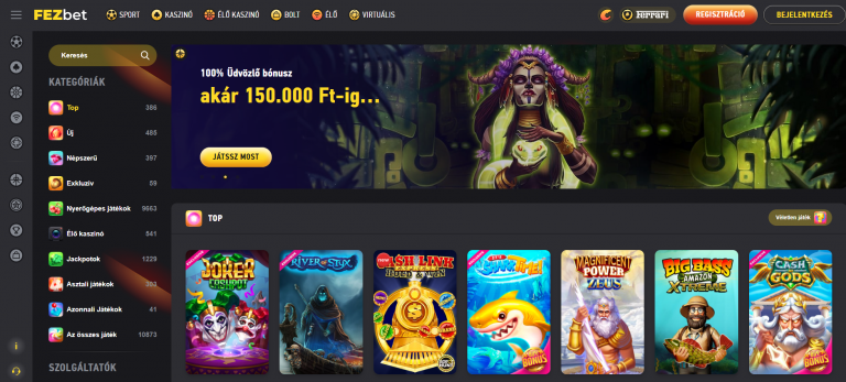 Fezbet Magyarország : Kaszinó és Sportfogadás Bónusz